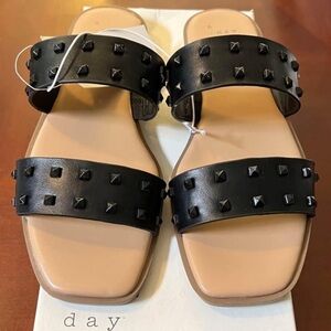 Black Studded Women's Sandals